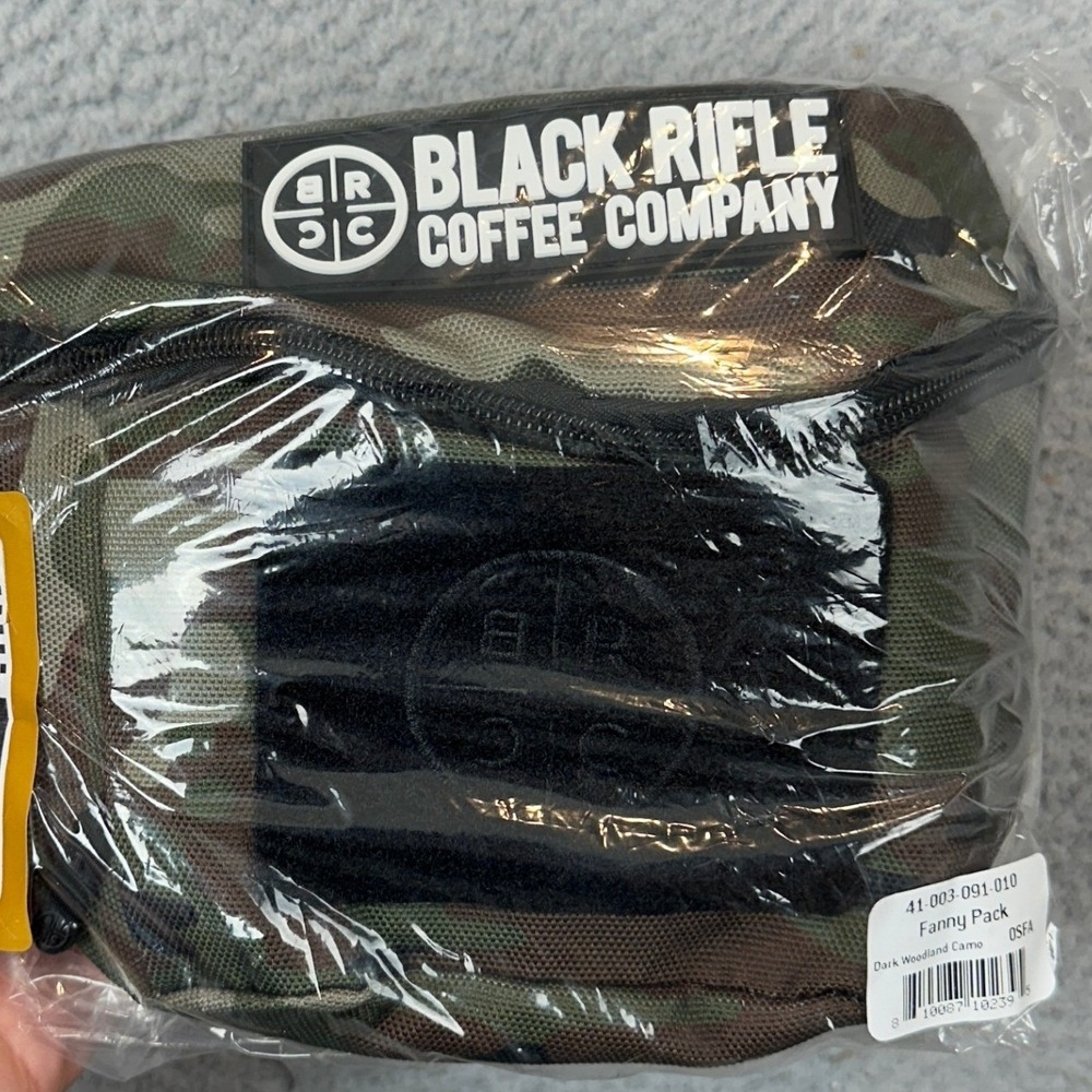 NEW Black Rifle Coffee Company Fanny Pack Mens OSFA Dark Woodland Camo Tactical